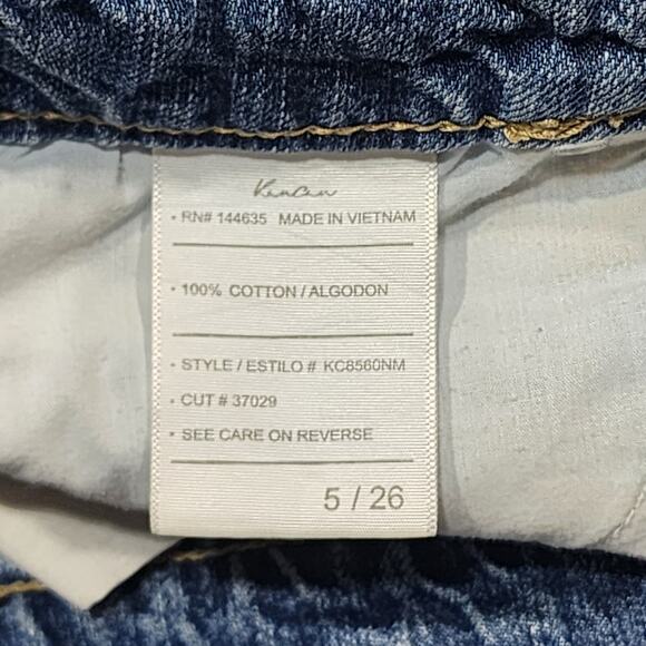 KanCan Denim Shorts Distressed Mid Rise 2" Size 5/26 - Picture 4 of 8